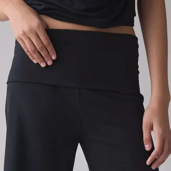New Out From Under Bec Cropped Gaucho Pant Black Wide-Leg Cropped Pants Women S - Picture 3 of 4
